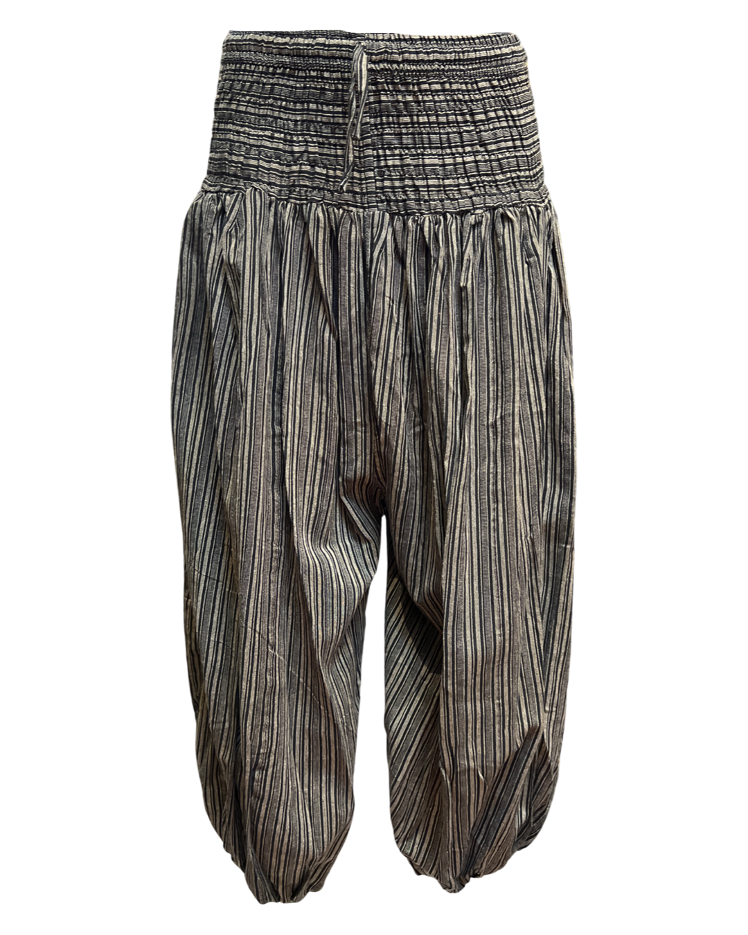Pantalon sarouel ethnique rayé