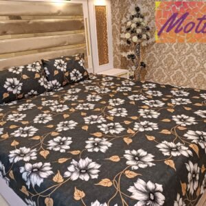Draps de lit à imprimé Floral, 100% en pur coton avec taie d’oreiller