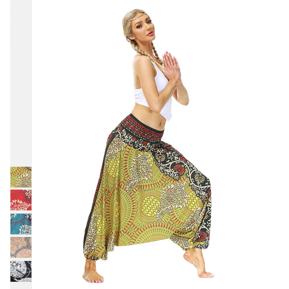 Women’s Home Outdoor Yoga Ethnic Print Bloomers