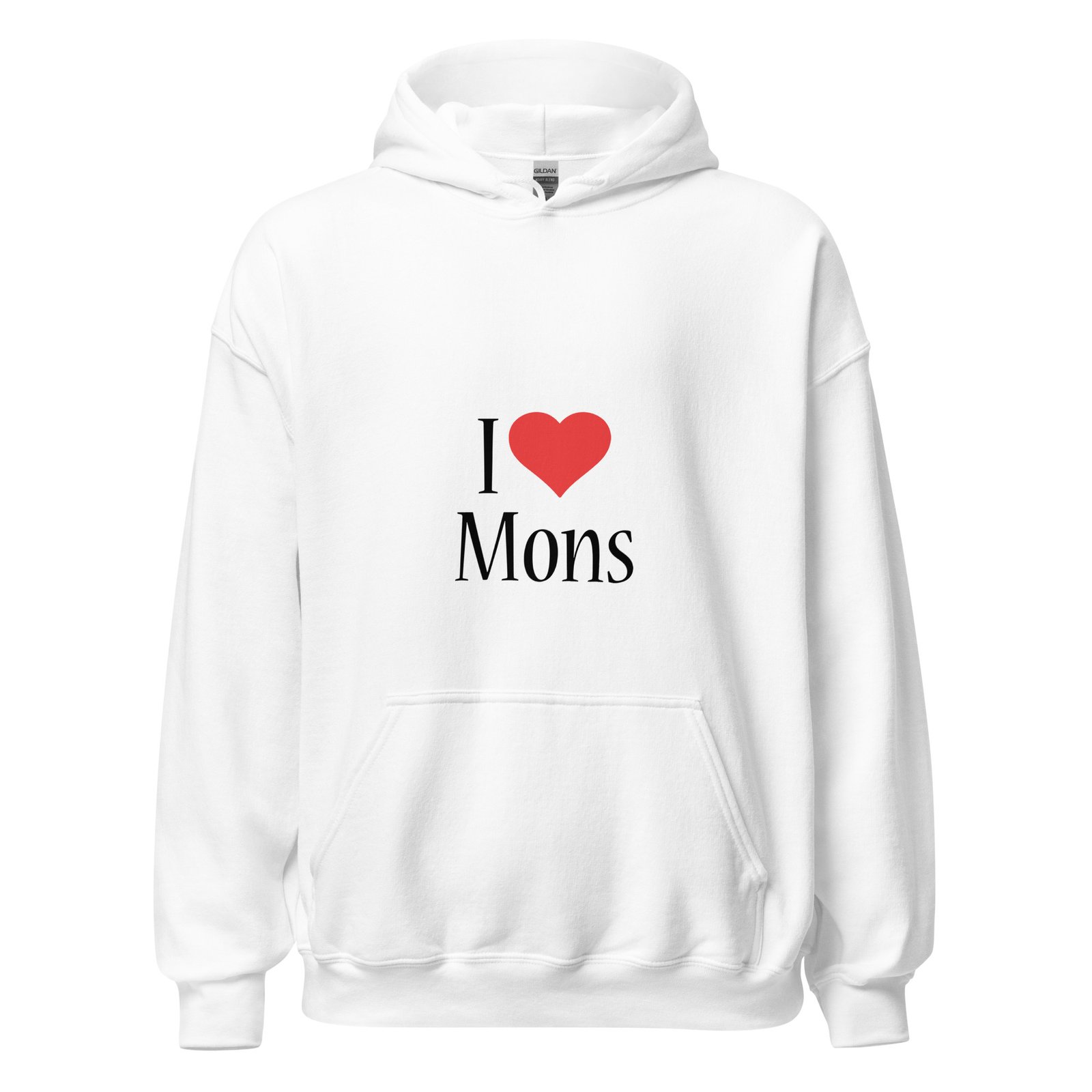 Sweat capuche homme avec imprimer I love Mons EthniqueMode