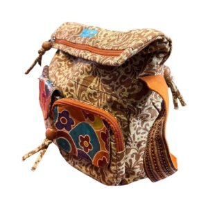 Sac Macha Brun style ethnique artisanal indien