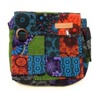 Sac patchwork Macha en coton pour femme, style ethnique indien