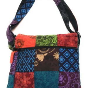 Sac patchwork Macha en coton pour femme, style ethnique indien