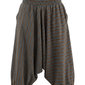 Pantalon sarouel ethnique à rayures