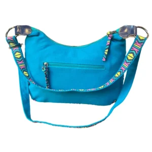 Sac à bandoulière Macha en coton et cuir, style boho indien coloré