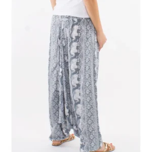 Pantalon sarouel viscose 3 en 1 éléphant imprimé