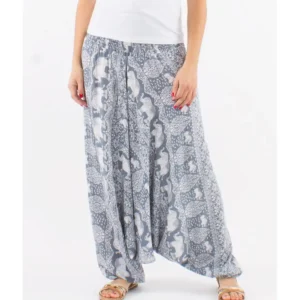 Pantalon sarouel viscose 3 en 1 éléphant imprimé