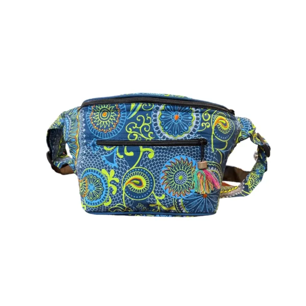 fanny pack with a colorful design, combining style and practicality for a trendy look.