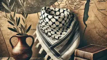 représentant la signification culturelle et historique du keffieh palestinien