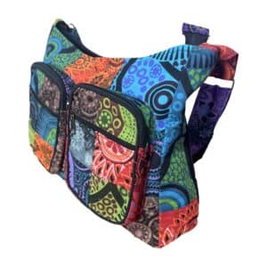 Sac bandoulière patchwork coloré bohème