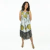 Robe d’été tie-dye sans manches avec imprimé coquillage - Gris