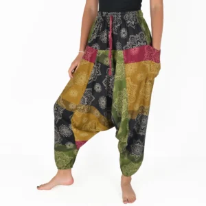 Sarouel Bohème – Pantalon Harem Unisexe à Imprimé Mandala Yoga Hippie