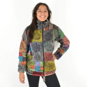 Veste Patchwork Colorée en Coton – Style Boho/Éthique