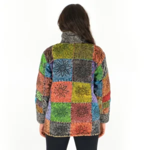 Veste Patchwork Colorée en Coton – Style Boho/Éthique