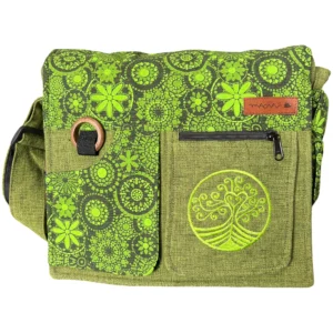 sac Macha bandoulière chanvre vert