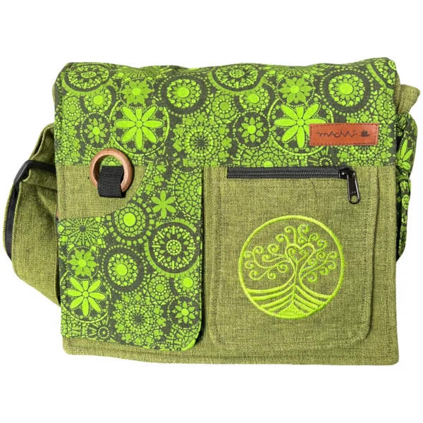 sac Macha bandoulière chanvre vert
