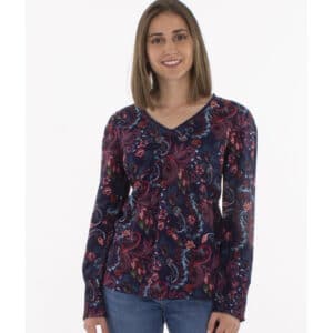 Blouse femme imprimée cachemire