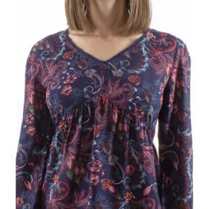 Blouse femme imprimée cachemire