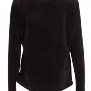 Pull Coline en Polaire Noir à Motifs Floraux