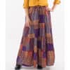 Jupe longue bohème patchwork multicolore