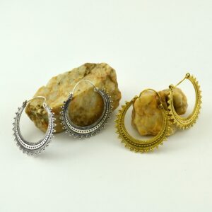 Boucles d’Oreilles Créoles Bohèmes en Laiton