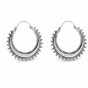 Boucles d’Oreilles Créoles Bohèmes en Laiton