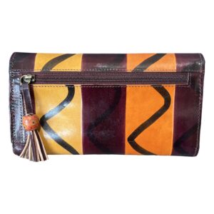 Portefeuille Femme en Cuir Véritable Multicolore