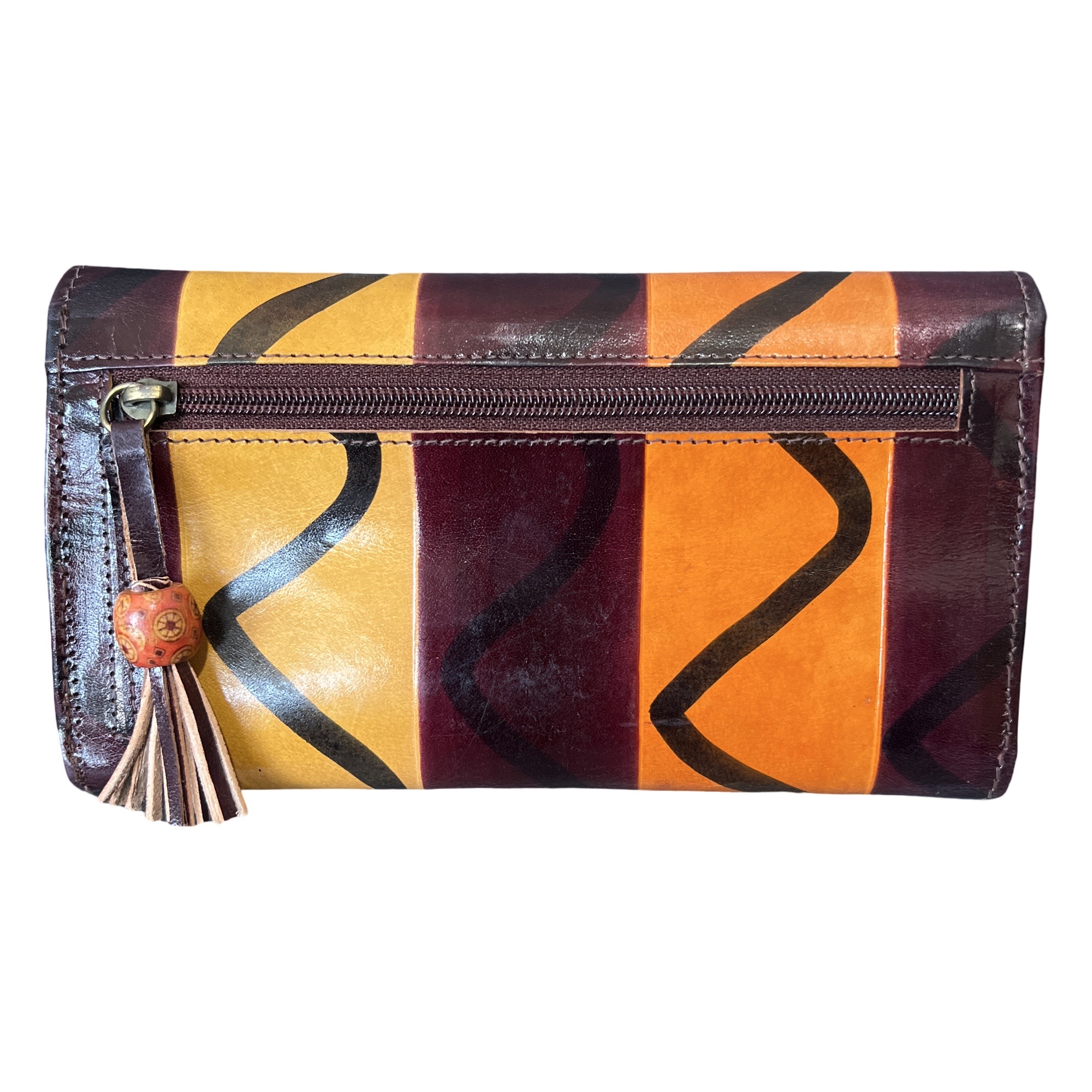 Portefeuille Femme en Cuir Véritable Multicolore