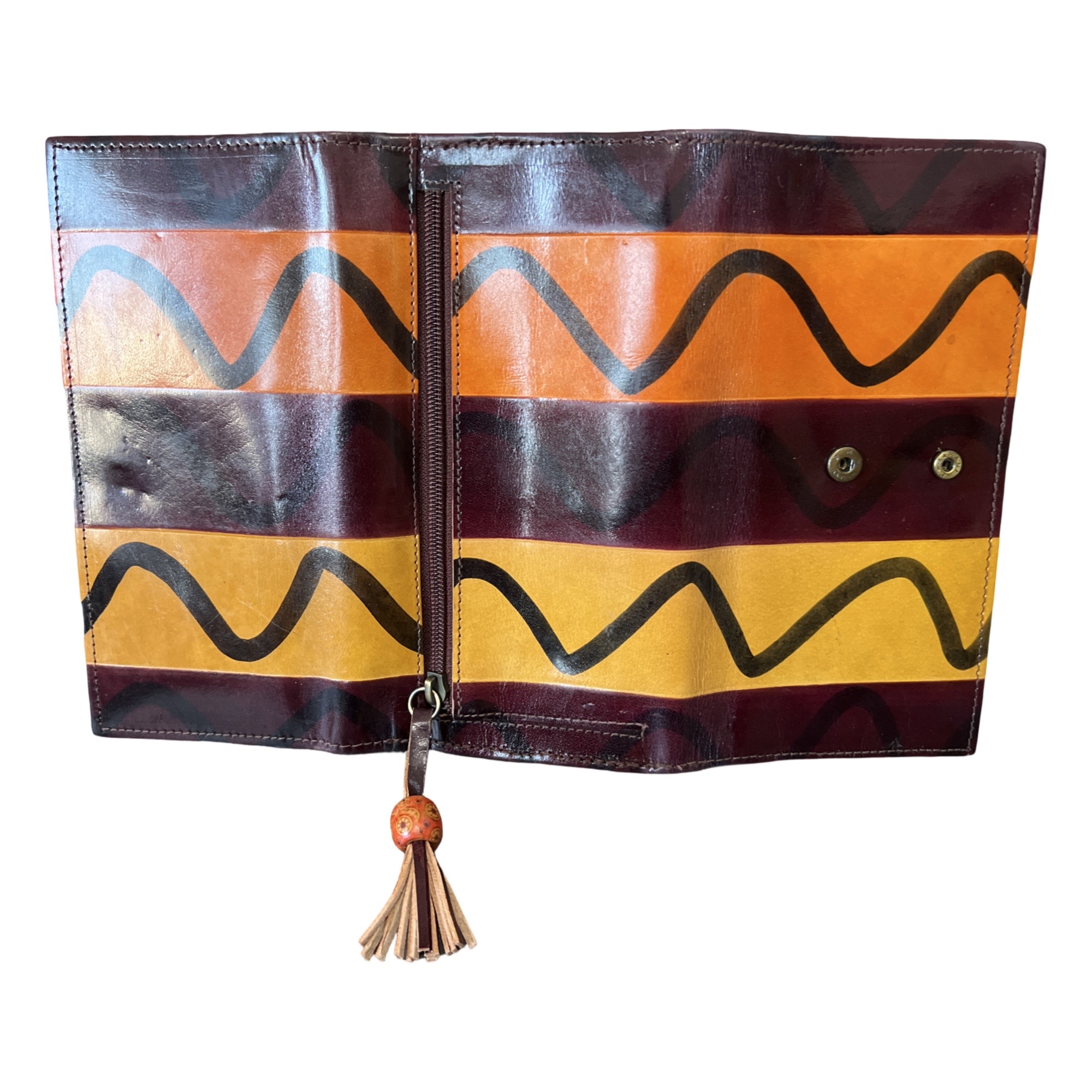 Portefeuille Femme en Cuir Véritable Multicolore
