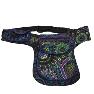 Sac de taille coloré avec motifs brodés