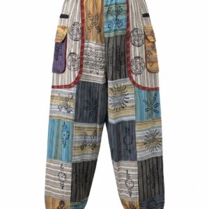 Pantalon Sarouel Patchwork Ethnique et Bohème