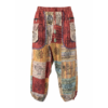 Pantalon Patchwork Imprimé Champignon et Motifs Ethniques