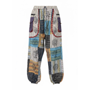 Pantalon Sarouel Patchwork Ethnique et Bohème