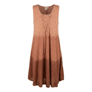 Robe Bohème Chic Brodée à Lacets