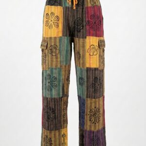 Pantalon Patchwork Hippie Bohème en Coton