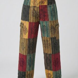 Pantalon Patchwork Hippie Bohème en Coton