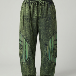 Pantalon Cargo Éthnique Baggy Style Boho